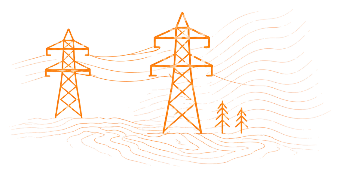 Transmission tower illustration